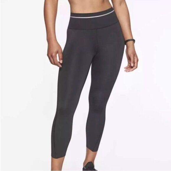Athleta sonic reflective black Capri crop leggings small running workout gym - Picture 1 of 8